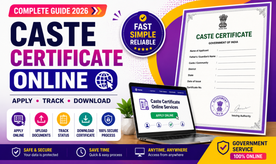 Caste Certificate Online: Apply, Download, and Track Status (Complete Guide 2026)