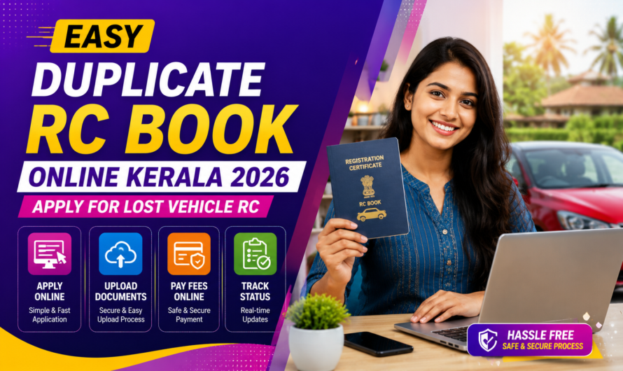 Duplicate RC Book Online Kerala – Apply Lost Vehicle RC (2026 Complete Guide)