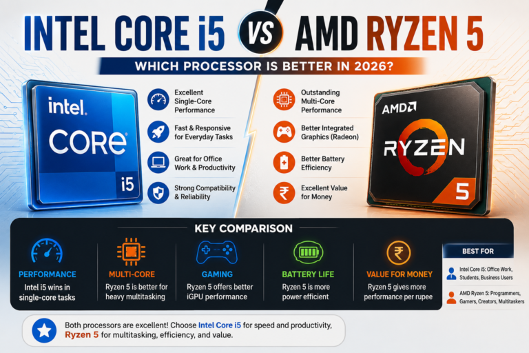 Intel Core i5 vs AMD Ryzen 5: Which Is Better in 2026?