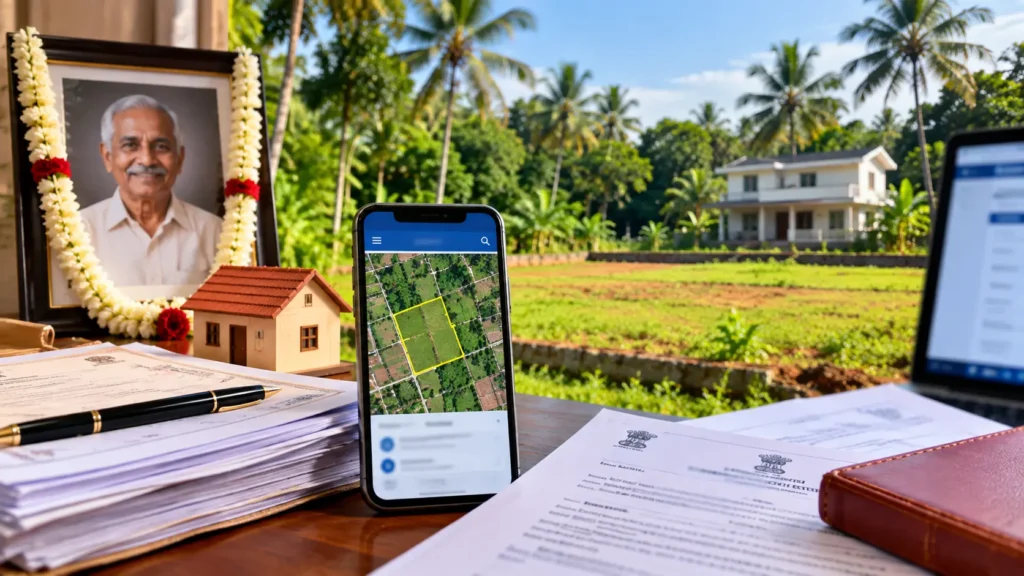 Father’s Property After Death and Kerala land transfer process