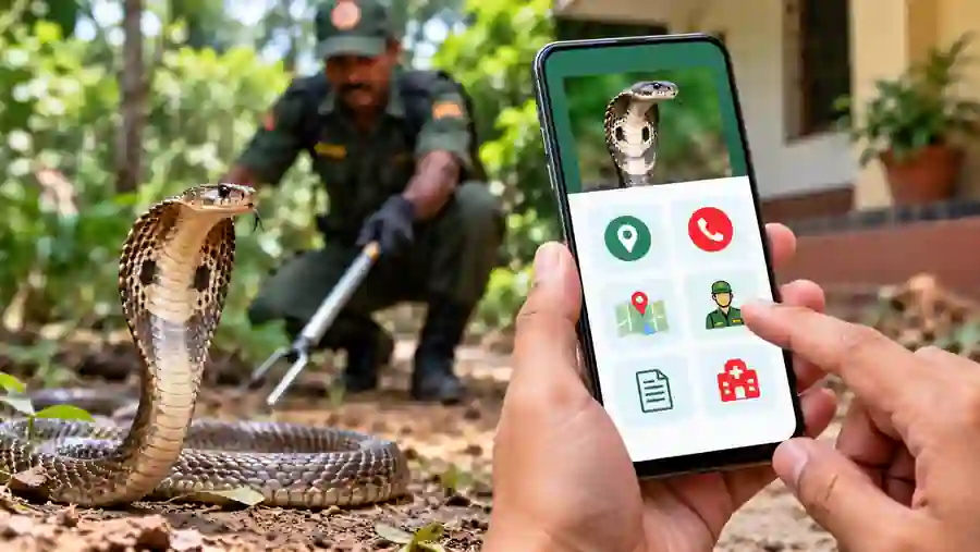 Snake Rescue App Kerala for reporting snake sightings and rescue assistance