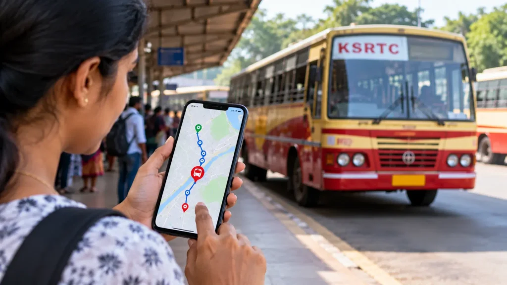 KSRTC Live Bus Tracking Kerala bus location on smartphone
